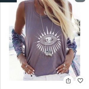 Small sized Purple evil eye T shirt